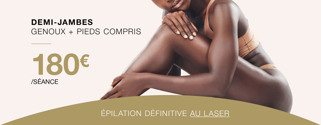 Épilation laser demi-jambes peau foncée