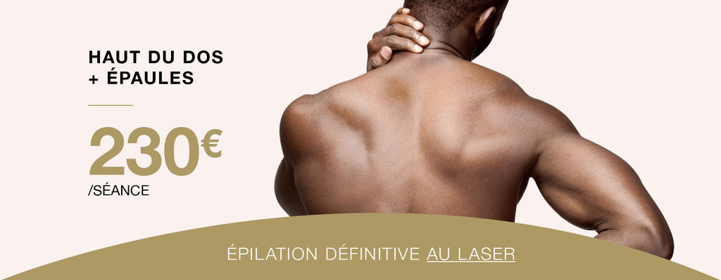 Épilation laser haut du dos et épaules peau foncée