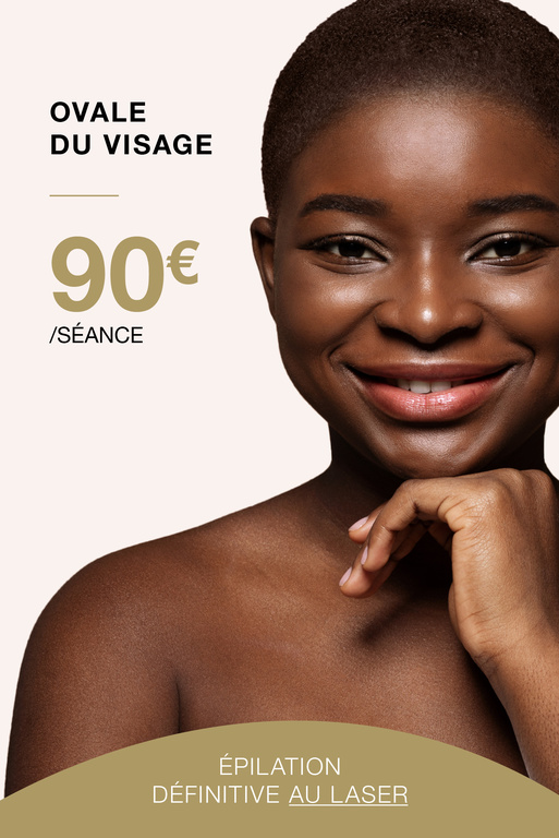 Épilation laser ovale du visage peau foncée