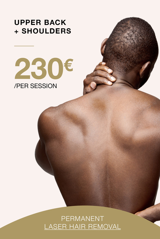 laser hair removal back shoulders man dark black skin mob